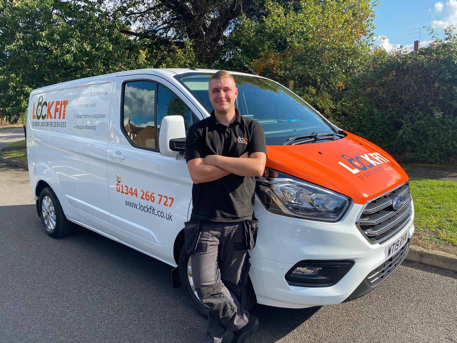 Michael, Bracknell Locksmith Stood Next To His LockFit Van