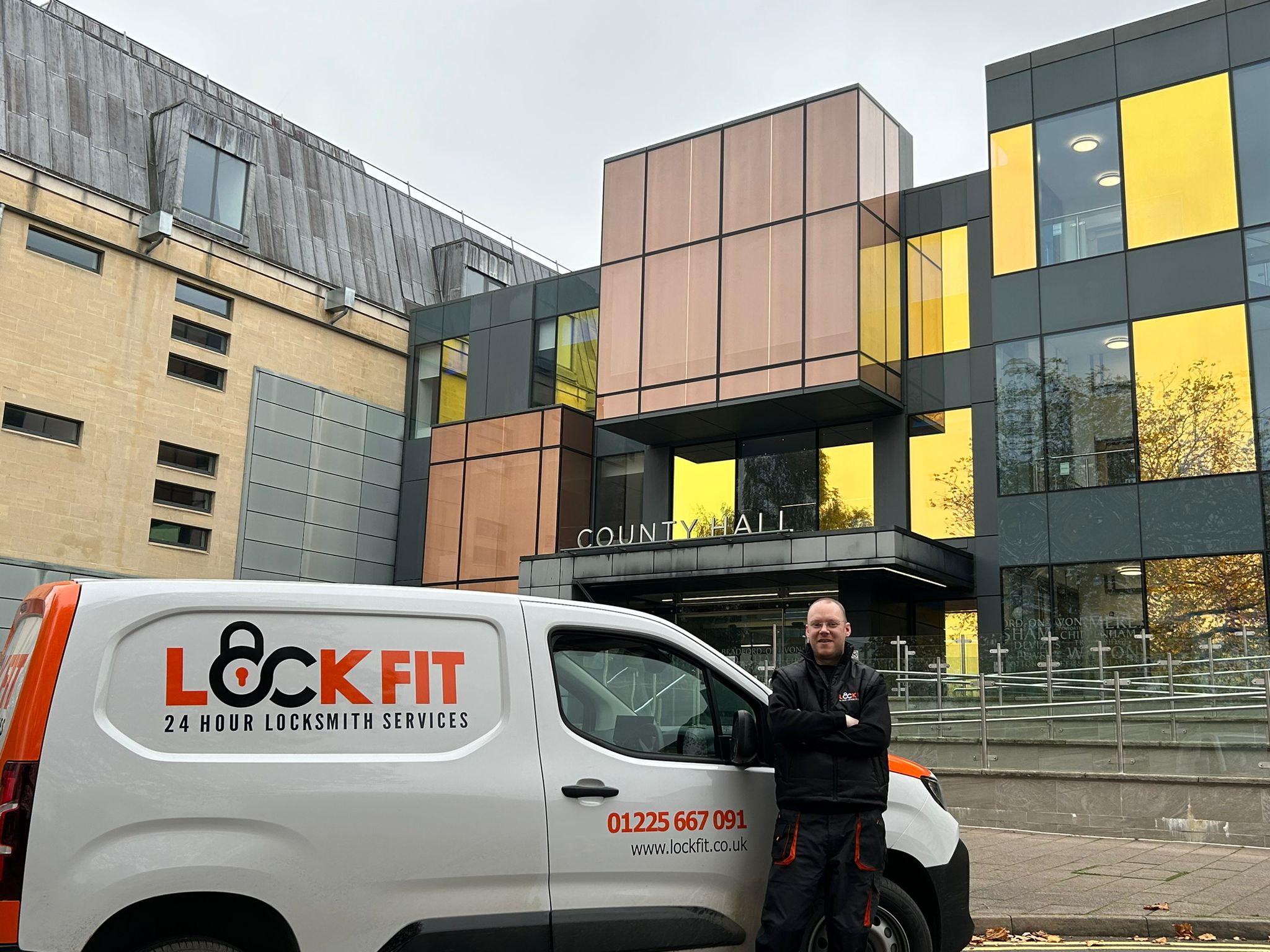 Alex, Trowbridge Locksmith Stood Next To His LockFit Van Alex, Trowbridge Locksmith Stood Next To His LockFit Van