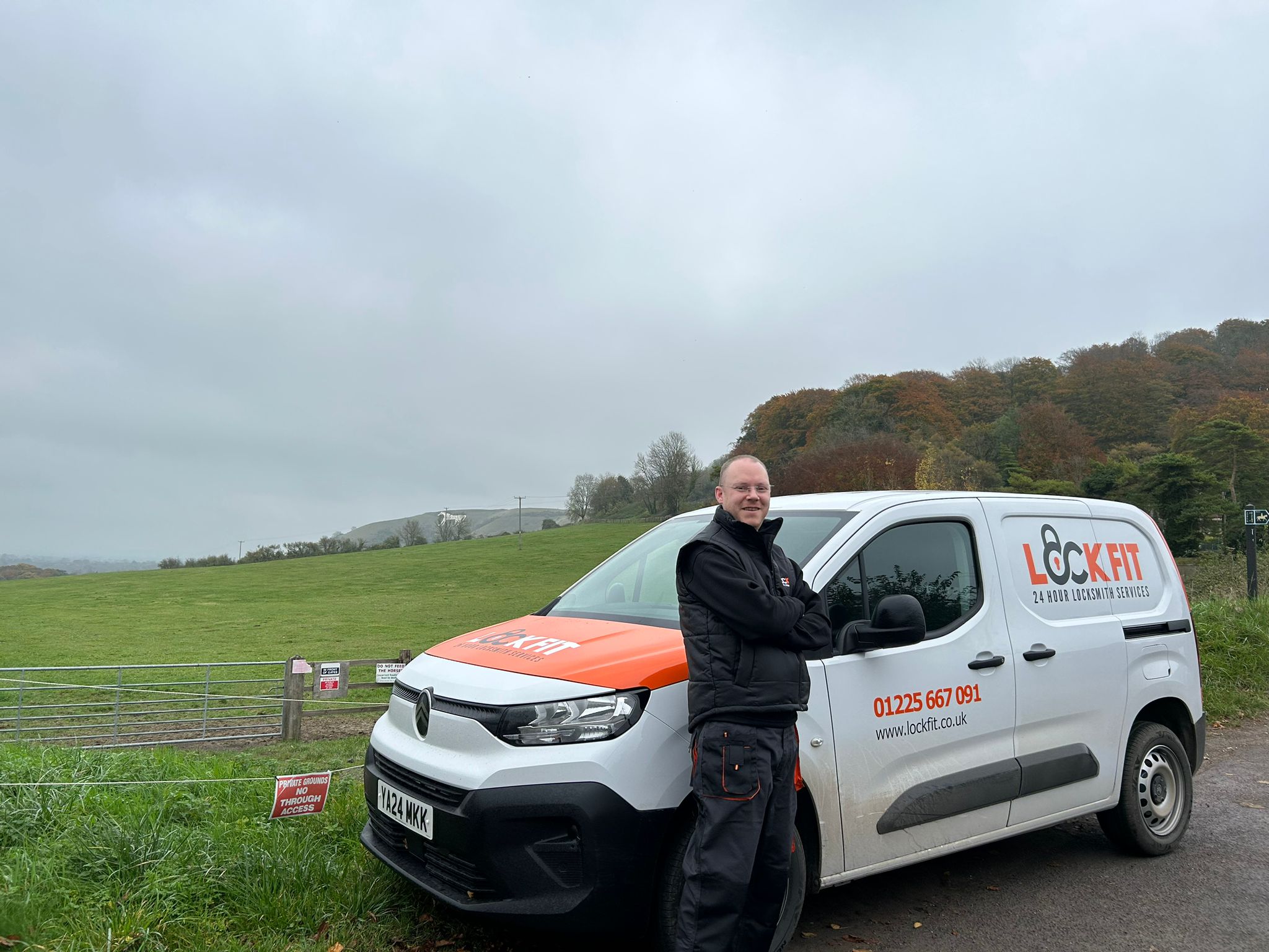 Alex, Westbury Locksmith Stood Next To His LockFit Van