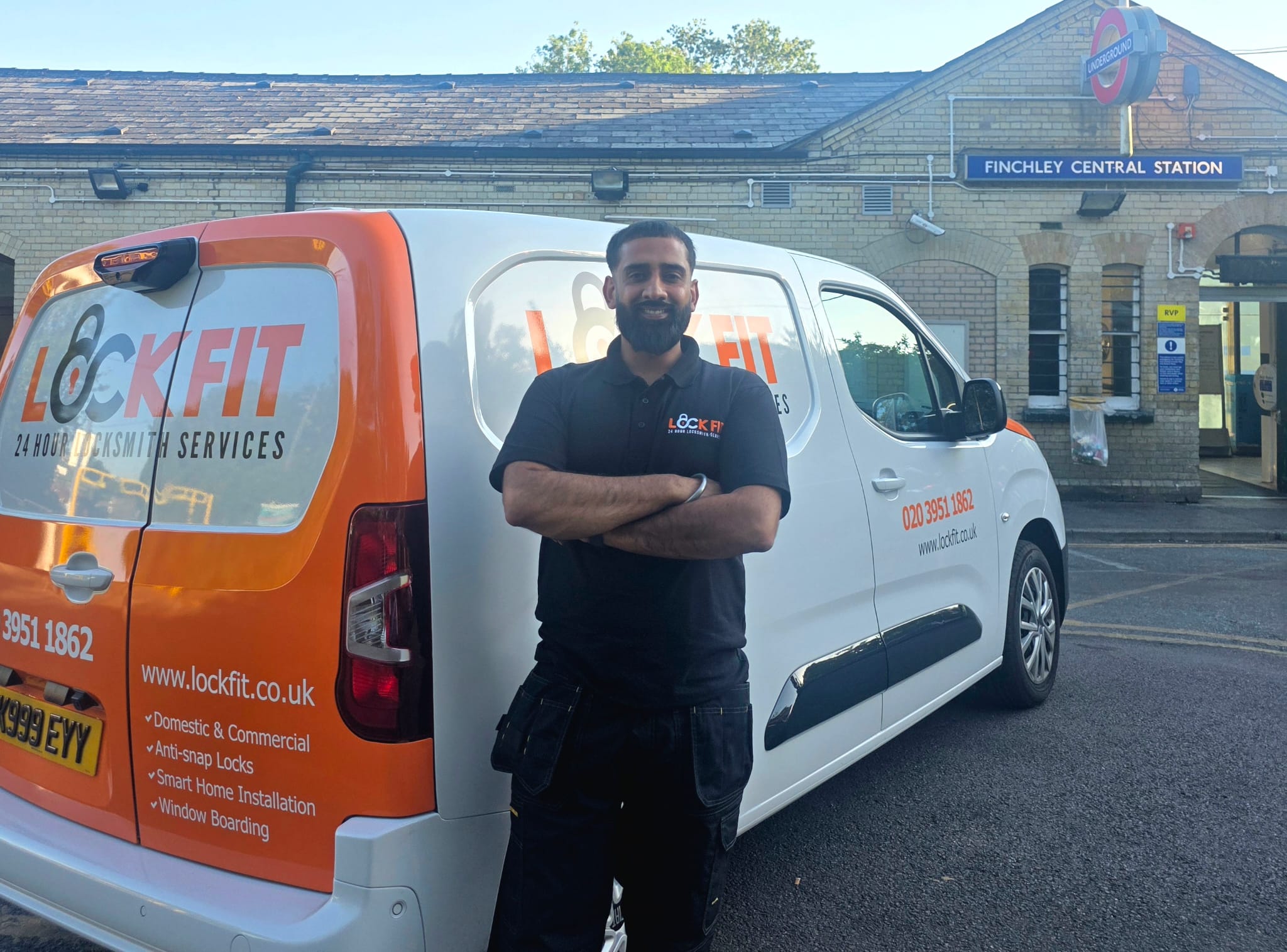 Amrit, Finchley Locksmith Stood Next To His LockFit Van