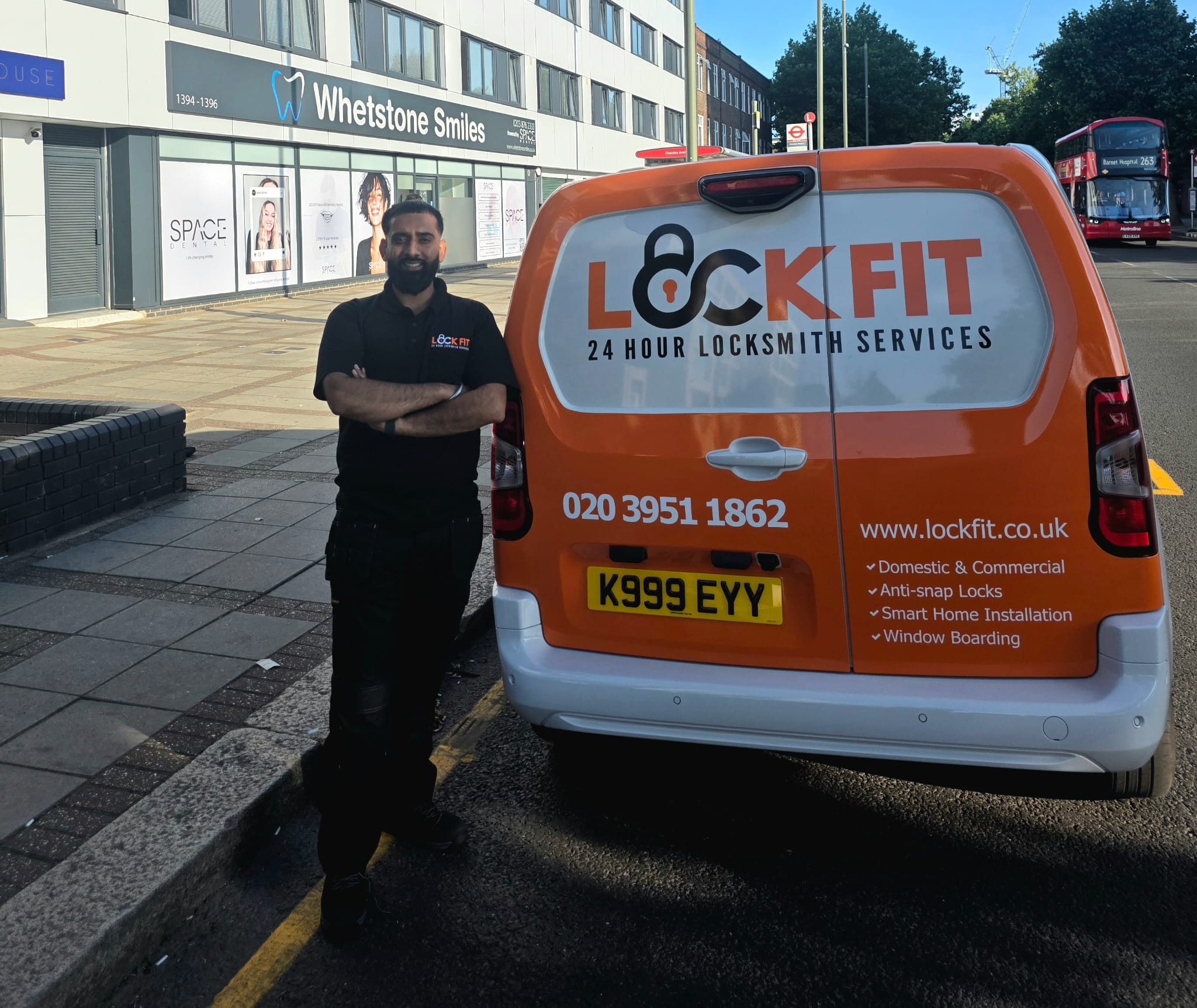 Amrit, Whetstone Locksmith Stood Next To His LockFit Van Amrit, Whetstone Locksmith Stood Next To His LockFit Van