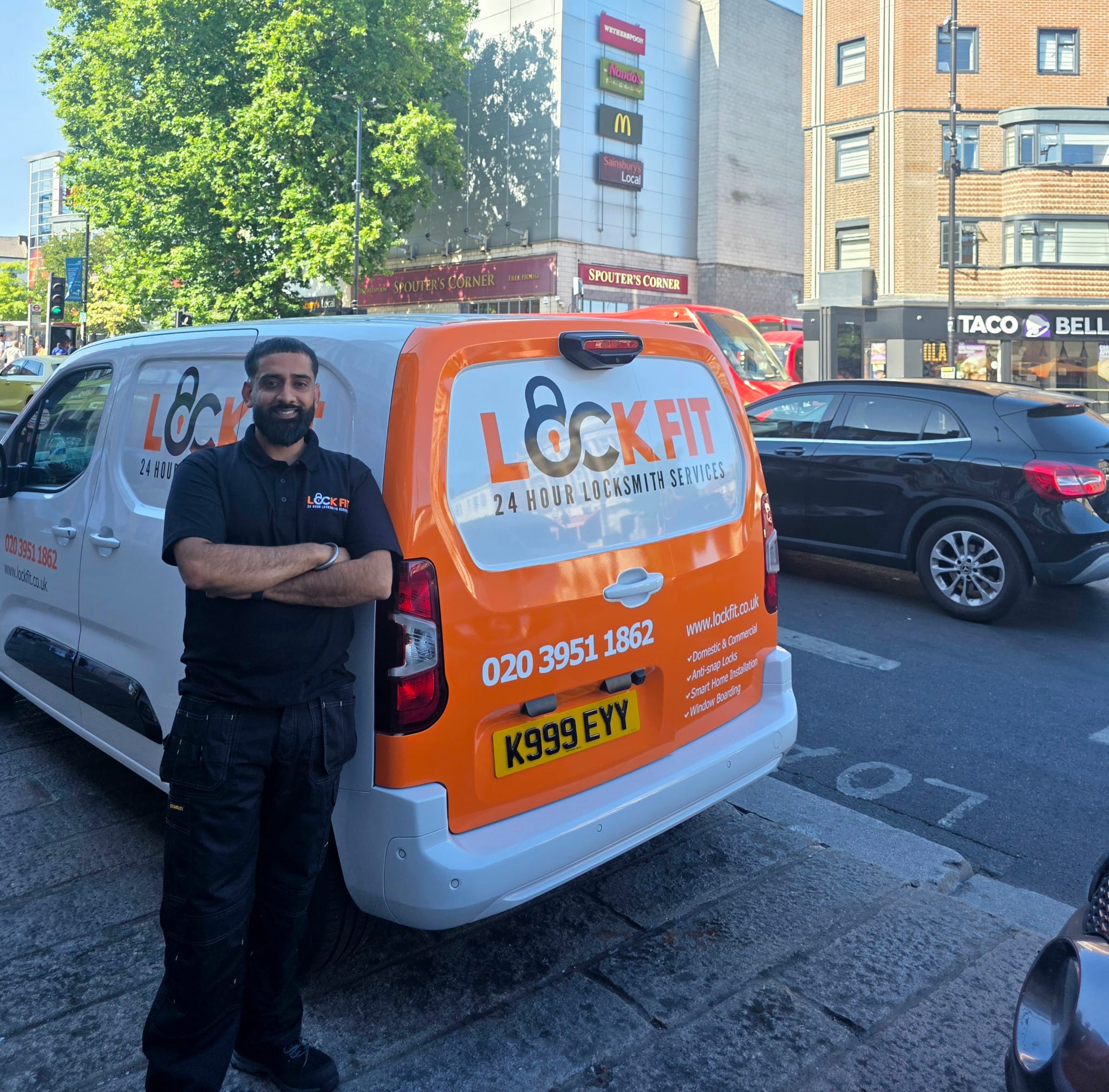 Amrit, Wood Green Locksmith Stood Next To His LockFit Van